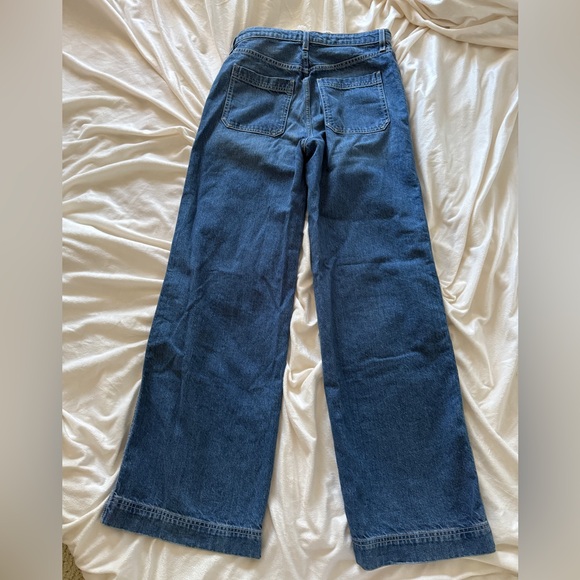 Lauren Ralph Lauren Wide Leg Tie front Jeans- size 6 - Picture 2 of 5